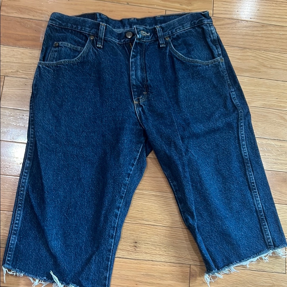 Wrangler Dark Blue Denim Regular Fit Shorts